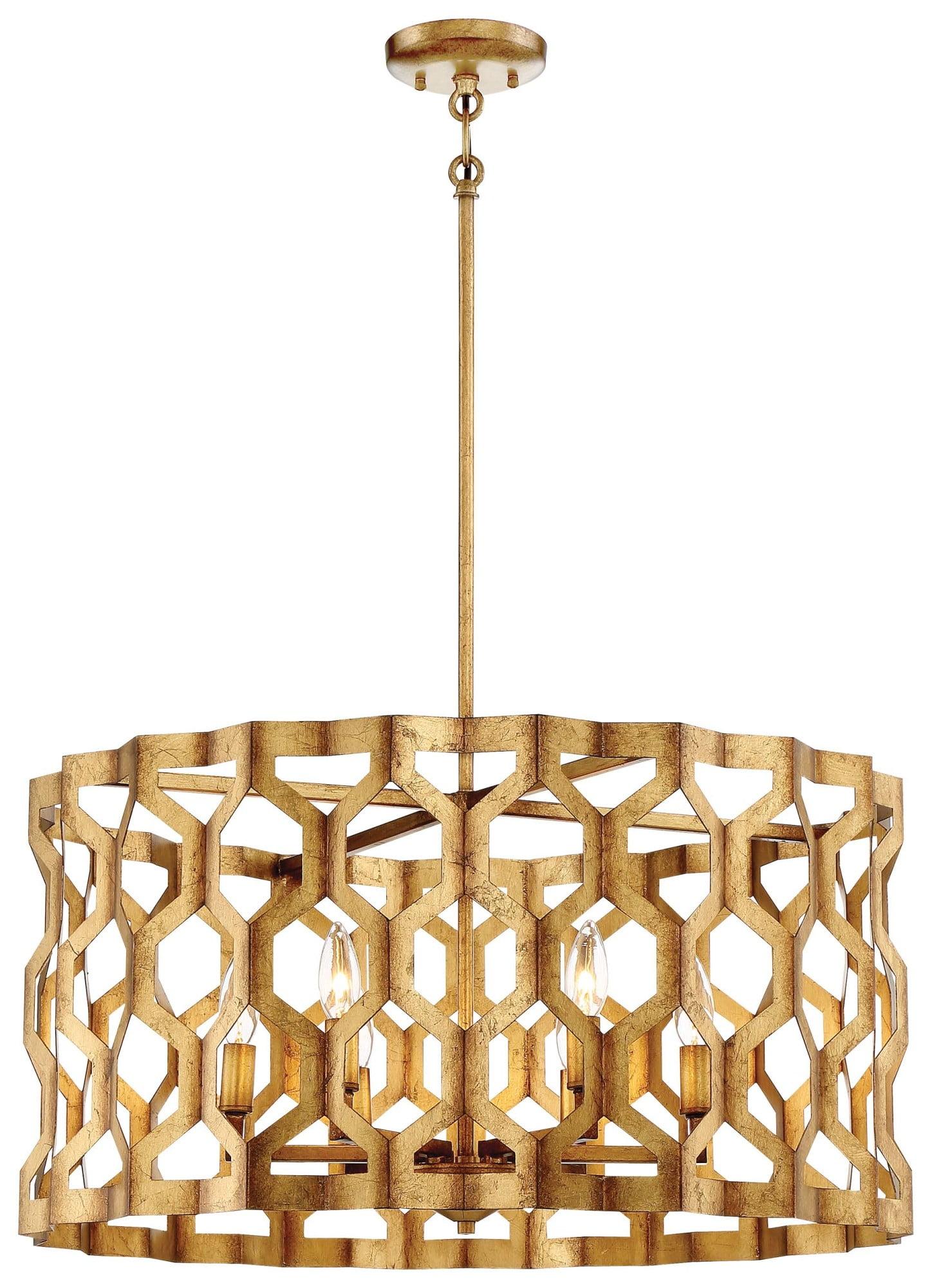 Coronade 6 - Light Dimmable Drum Chandelier