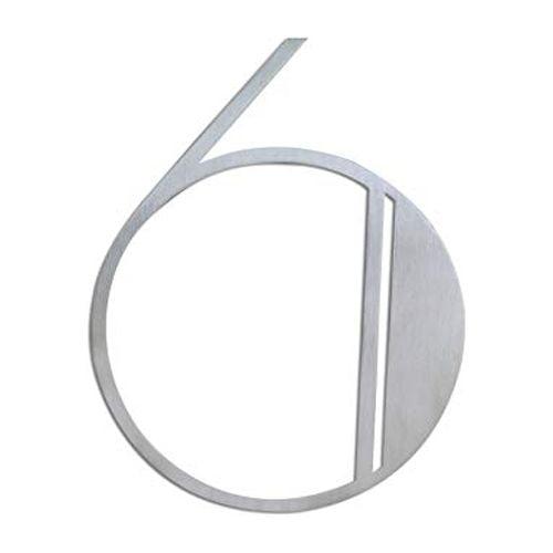 6 Inch Silver Stainless Steel Floating House Number