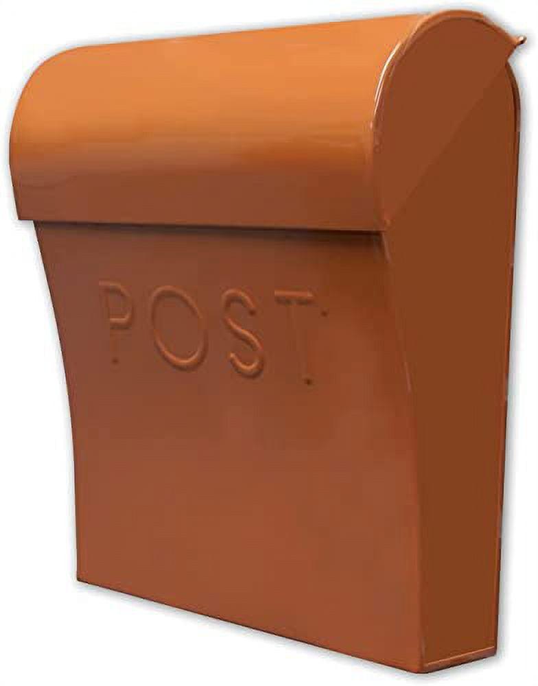 Terracotta Brown Steel Wall Mount Mailbox