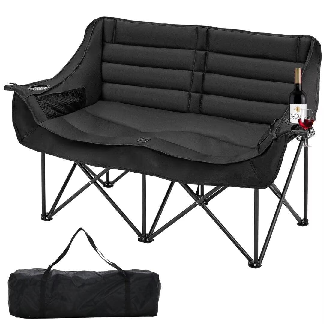 NAIZEA Double Camping Chair - Oversized Loveseat,Camping Chairs for Adults Heavy Duty,Camping Couch,Folding Chair Patio-Supports up to 600 LBS