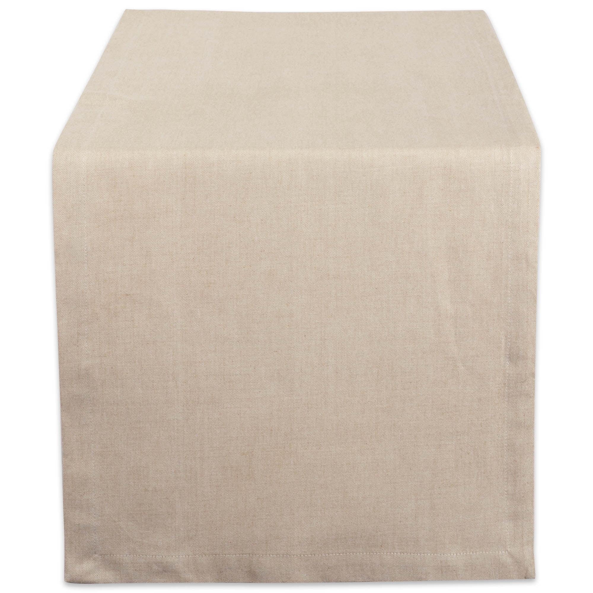 Natural Chambray Cotton Table Runner 14 x 72