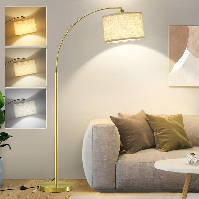 Mercer41 Vondal Arc Floor Lamps for Living Room Lighting, Modern Arched Lamp with Foot Switch