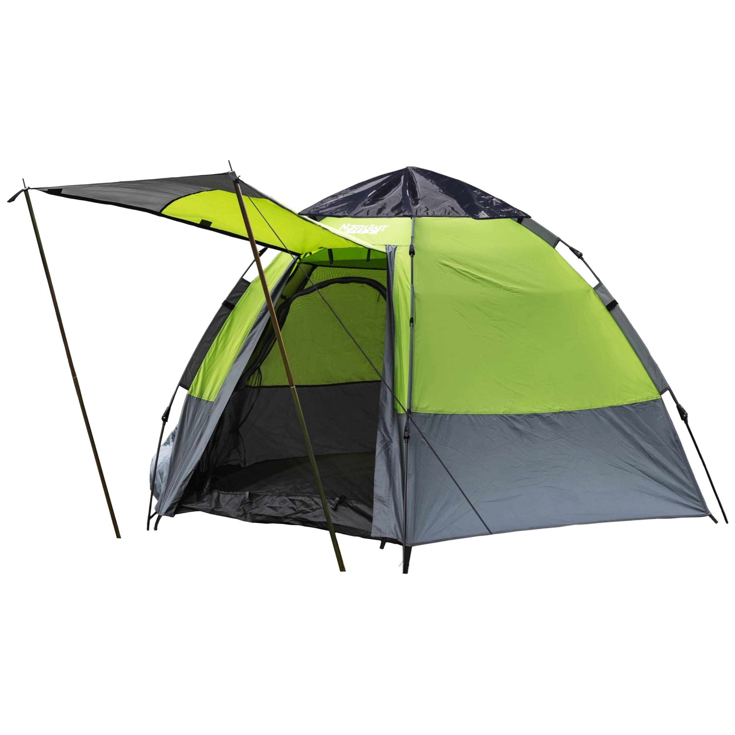 Green 5-Person Four-Season Pop-Up Camping Tent with Carry Bag