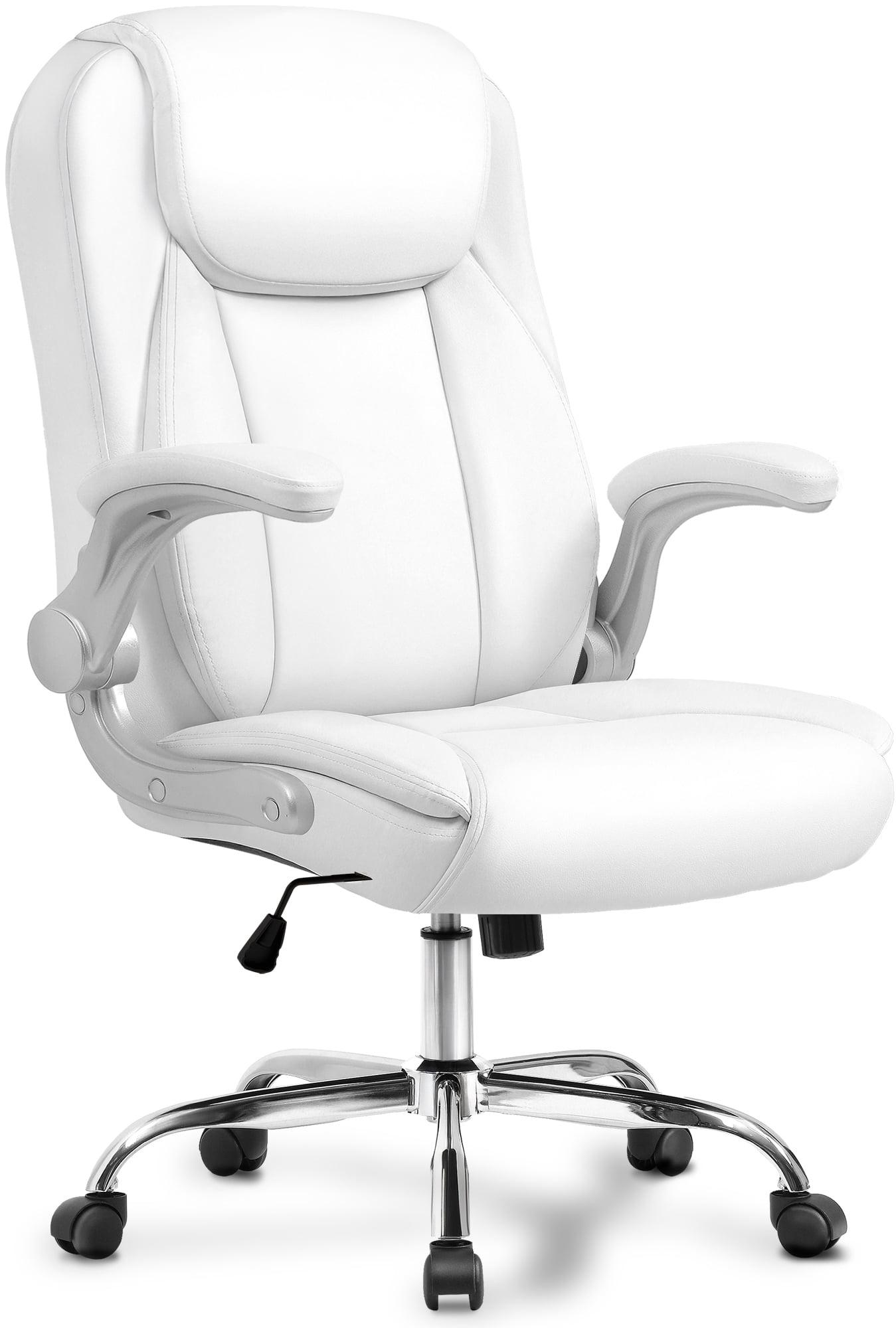 Neo Chair executive office chair cushioned 8 Hours Comfort, Heavy Duty Design, ergonomic back support flip-up armrest, White