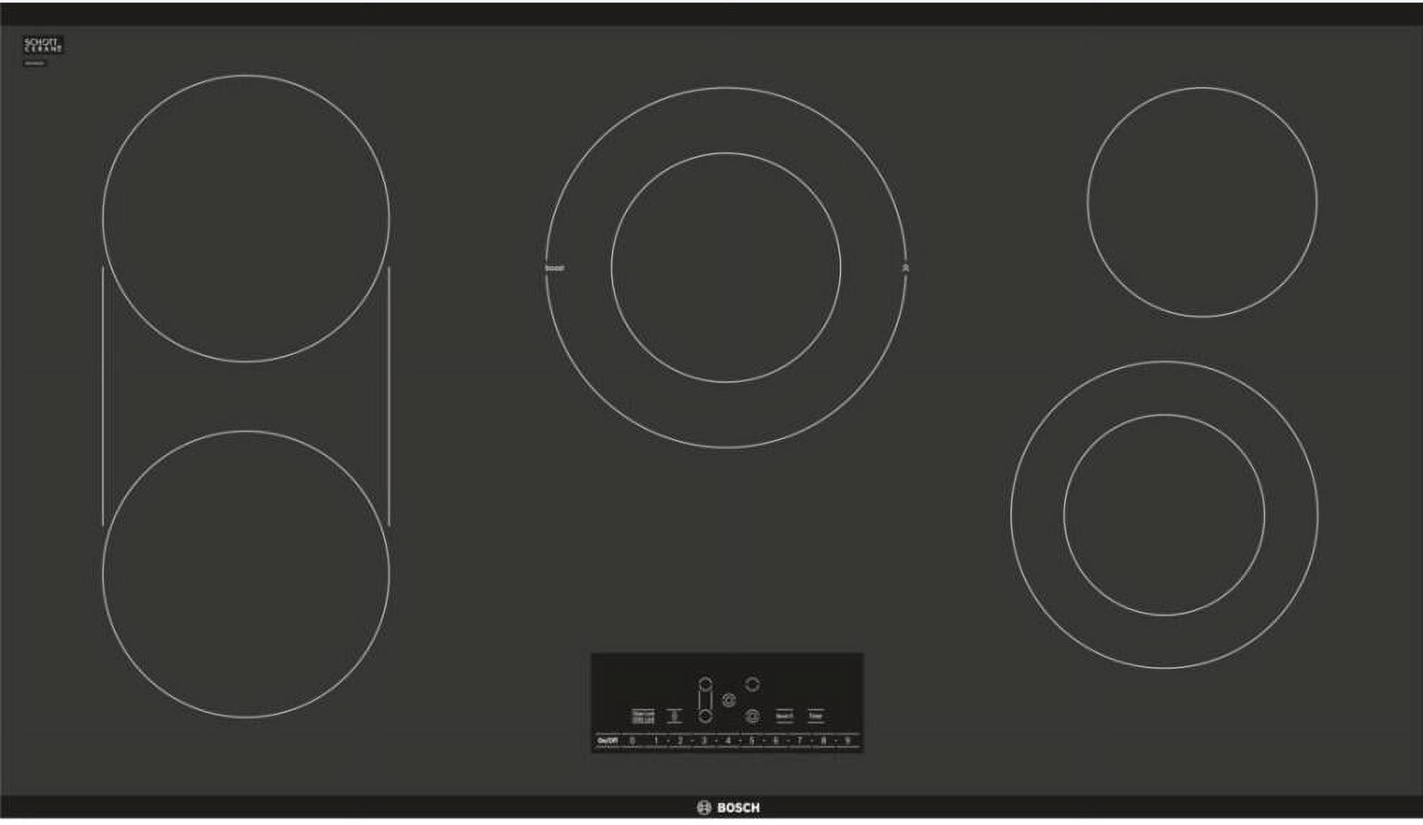 Bosch 36-Inch Black Ceramic 5-Burner Electric Cooktop