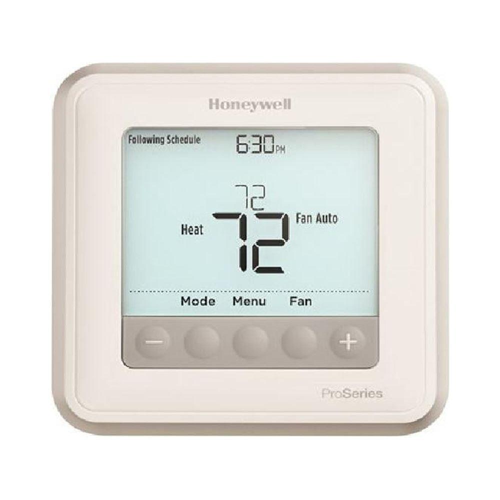 Honeywell TH6210U2001/U T6 Pro Programmable Thermostat, 2 Heat / 1 Cool Heat Pump Or 1 Heat / 1 Cool Conventional