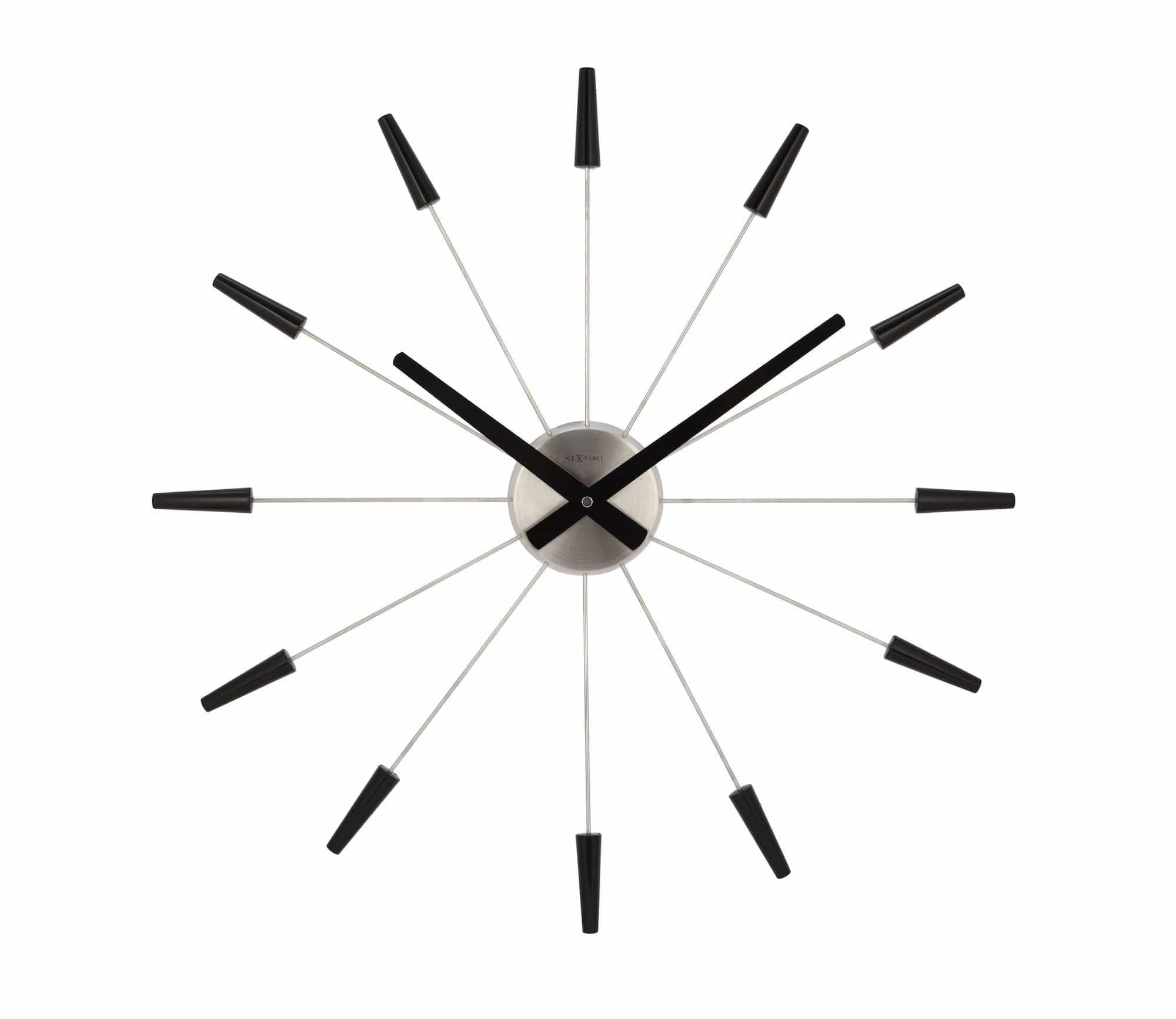 NEXTIME WALL CLOCK PLUG INN - BLACK