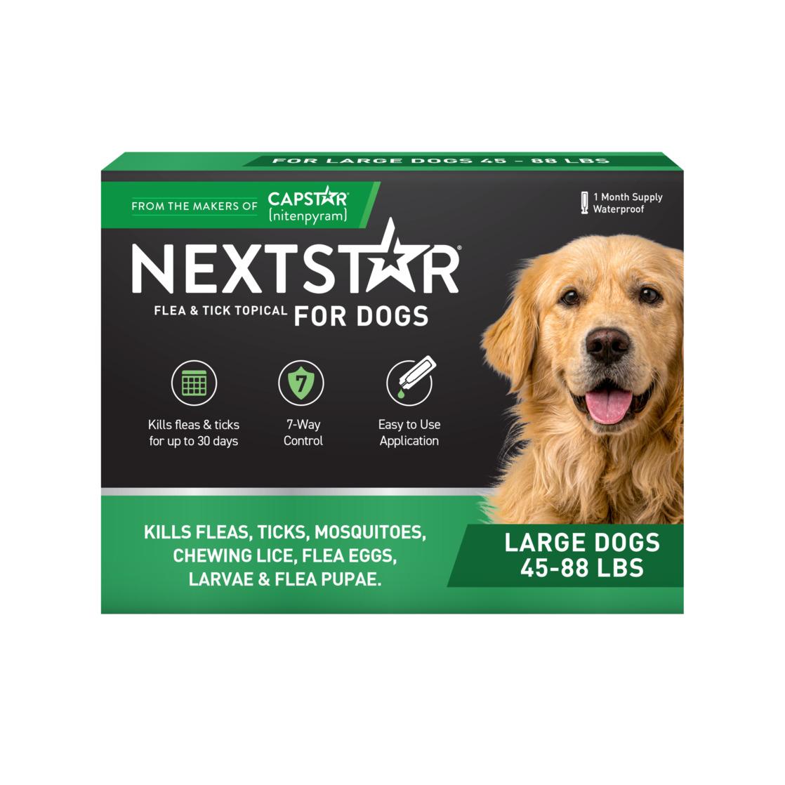 NEXTSTAR Flea & Tick Topical Prevention for Dogs 45-88 lbs, 1-Month Supply