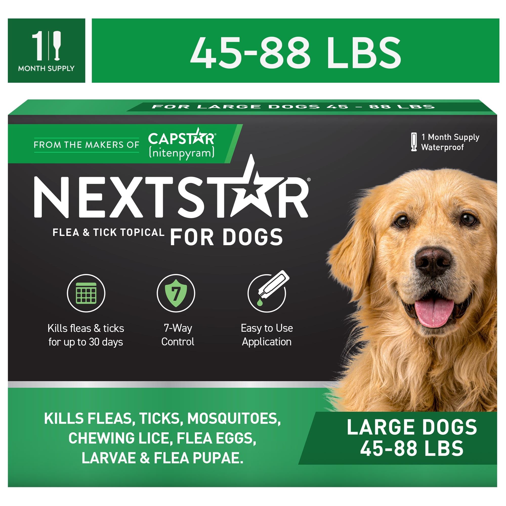 NEXTSTAR Flea & Tick Topical Prevention for Dogs 45-88 lbs, 1-Month Supply