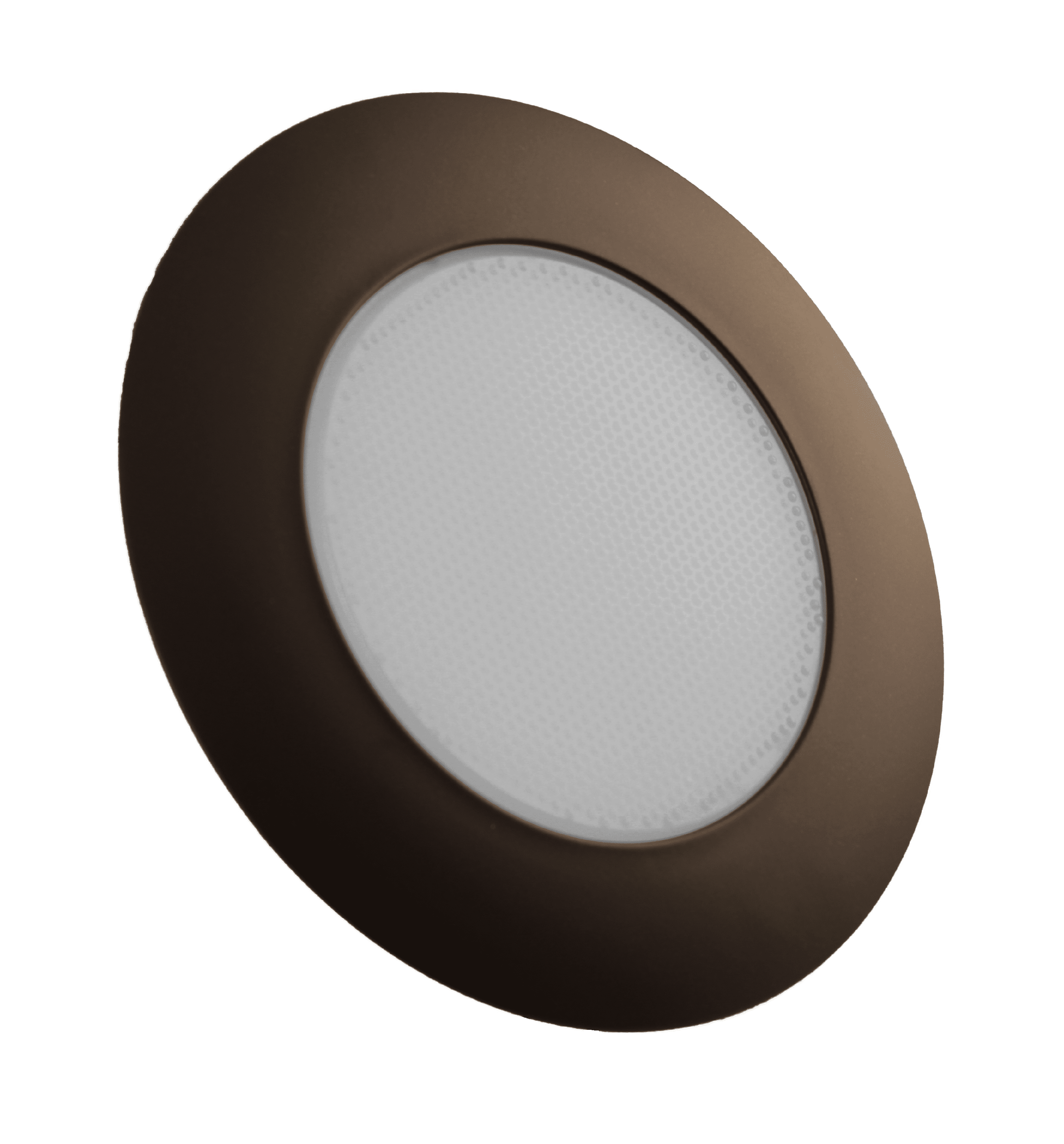 Elegant 6'' Oil-Rubbed Bronze Recessed Shower Trim with White Glass Lens