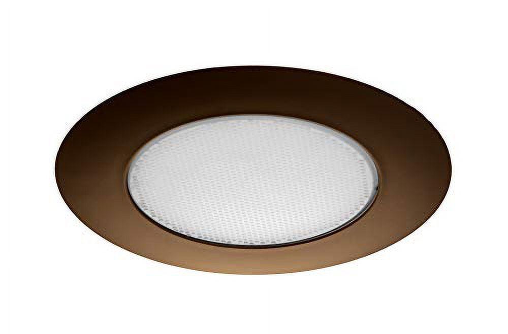 Elegant 6'' Oil-Rubbed Bronze Recessed Shower Trim with White Glass Lens