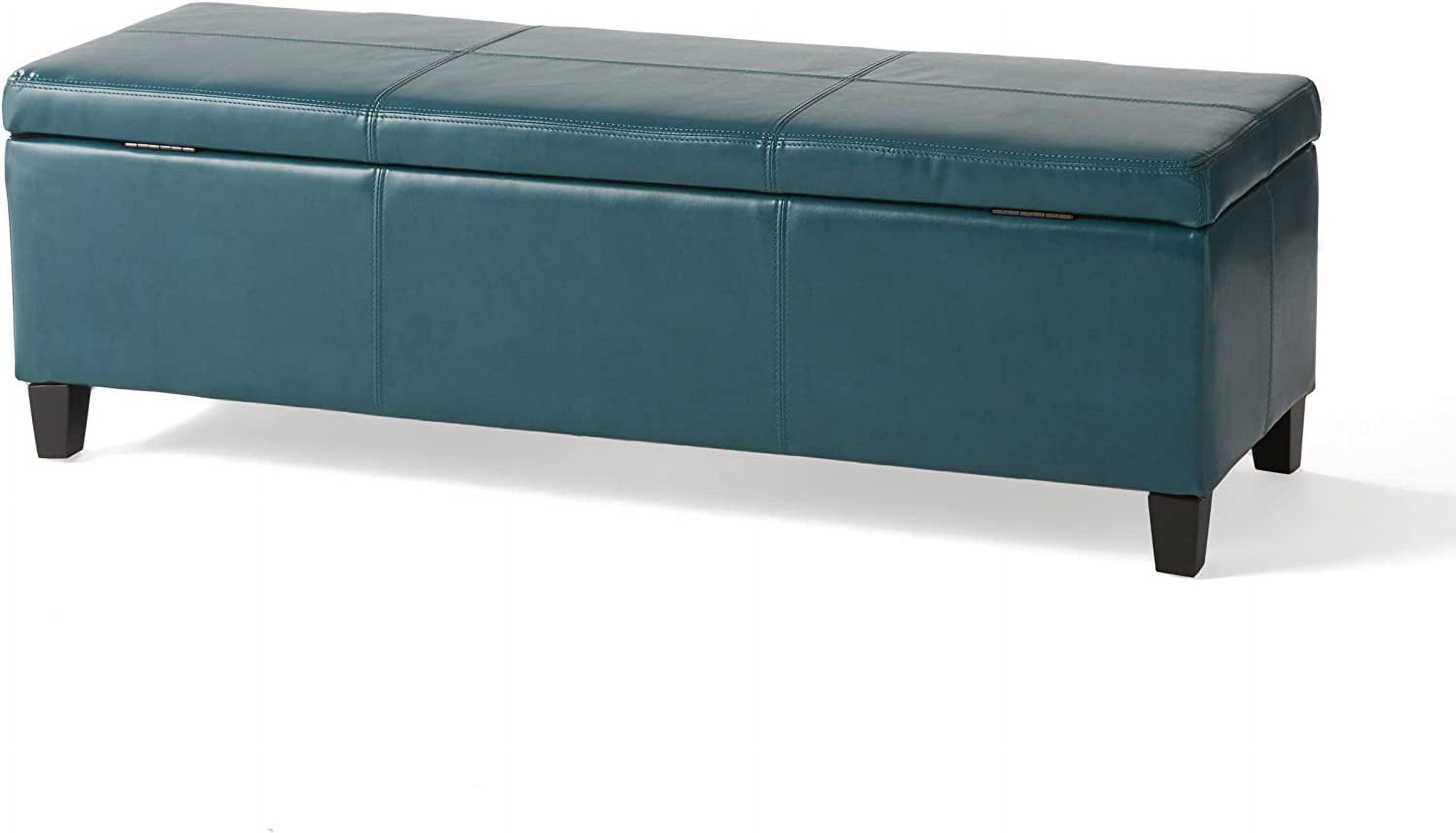 Lucinda Faux Leather Storage Ottoman Bench - Christopher Knight Home