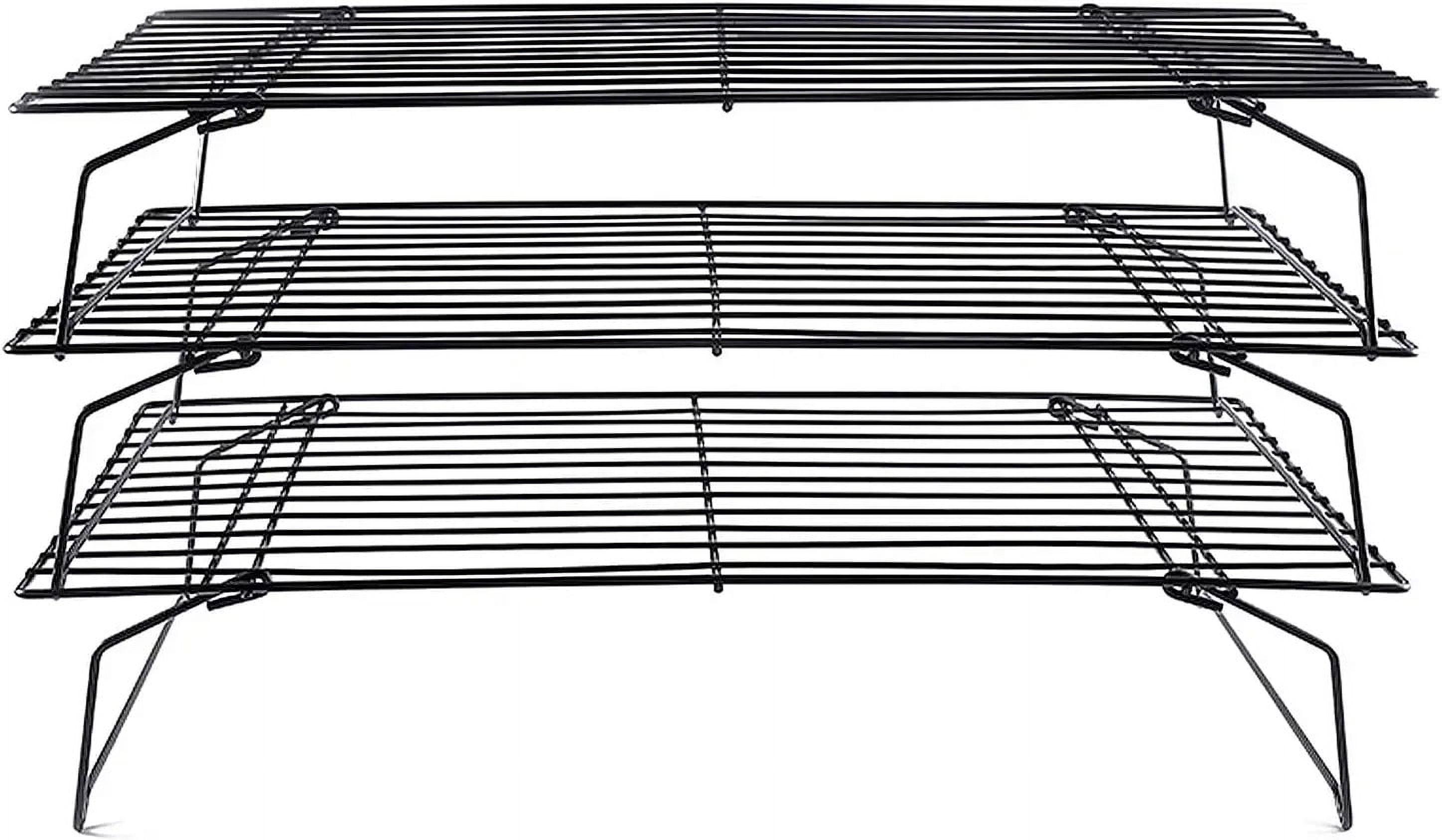 3-Tier Black Stainless Steel Stackable Cooling Rack