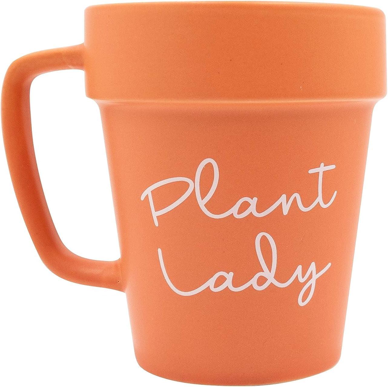 Terracotta Plant Lady Ceramic Mug, 13oz