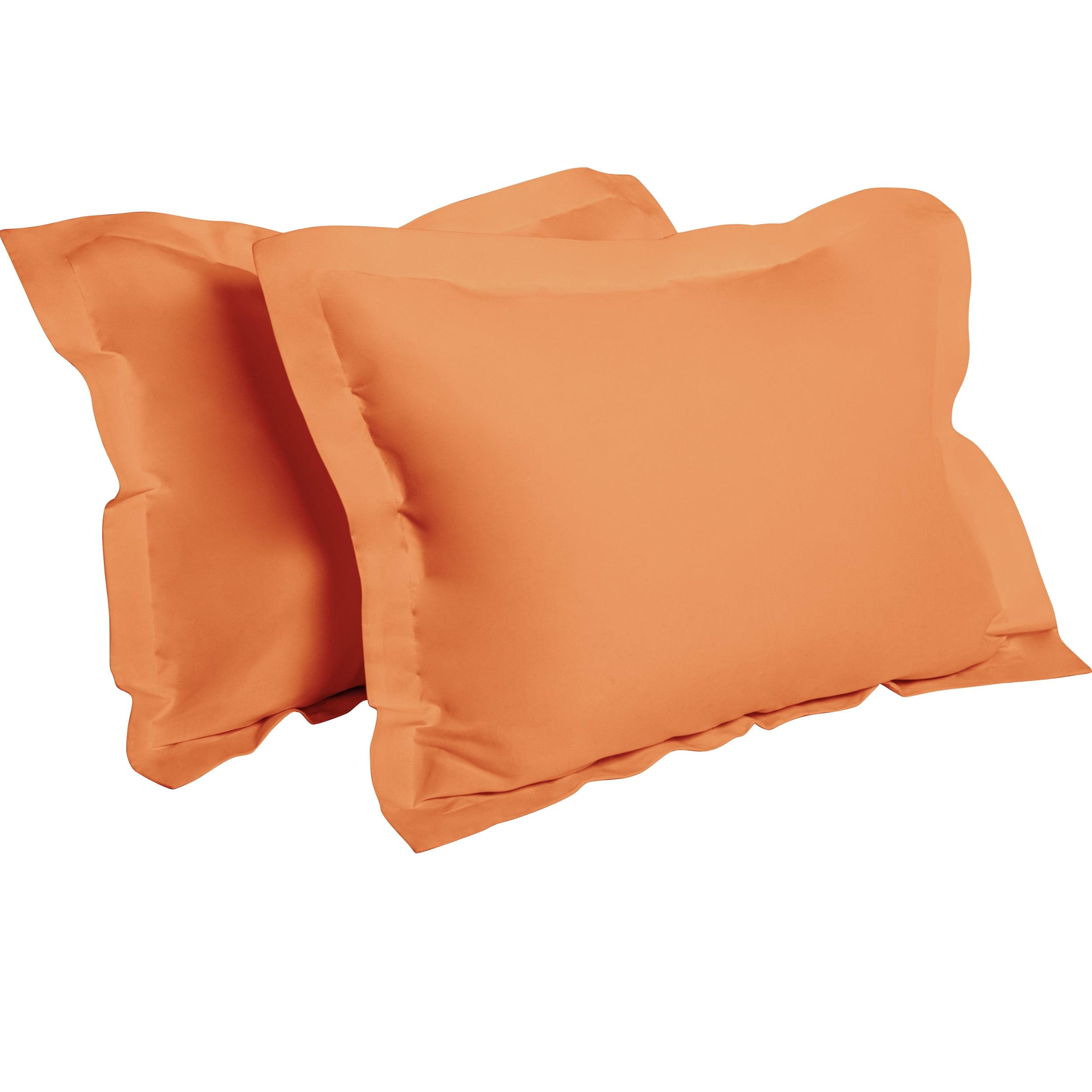 Pale Orange Microfiber Standard Pillow Shams Set of 2