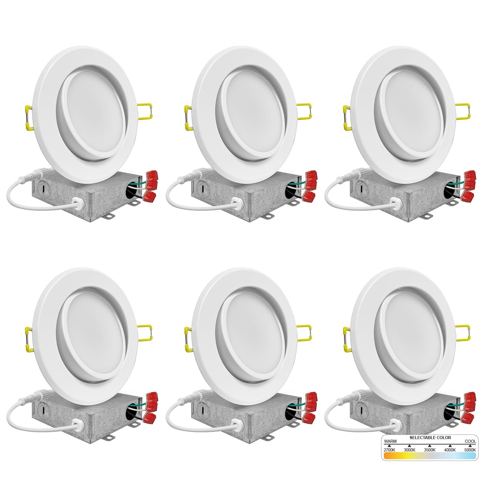 NuWatt 4" White Aluminum Dimmable LED Recessed Light Kit, Energy Star