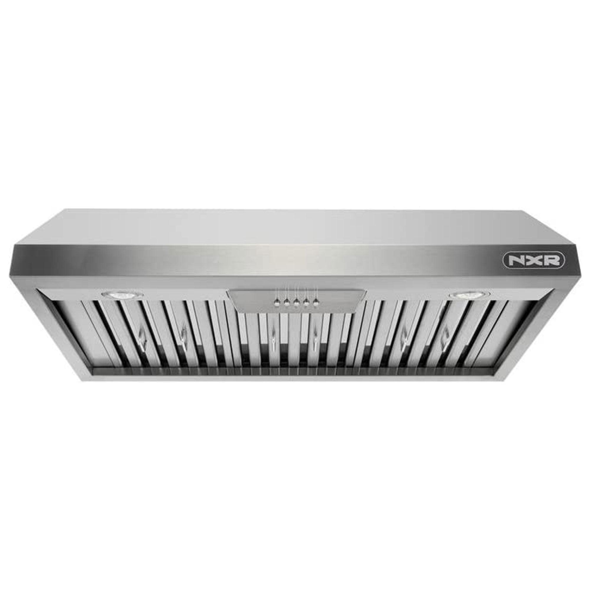 NXR Professional Ranges 36" Stainless Steel 800 CFM Under Cabinet Range Hood with Baffle Filter