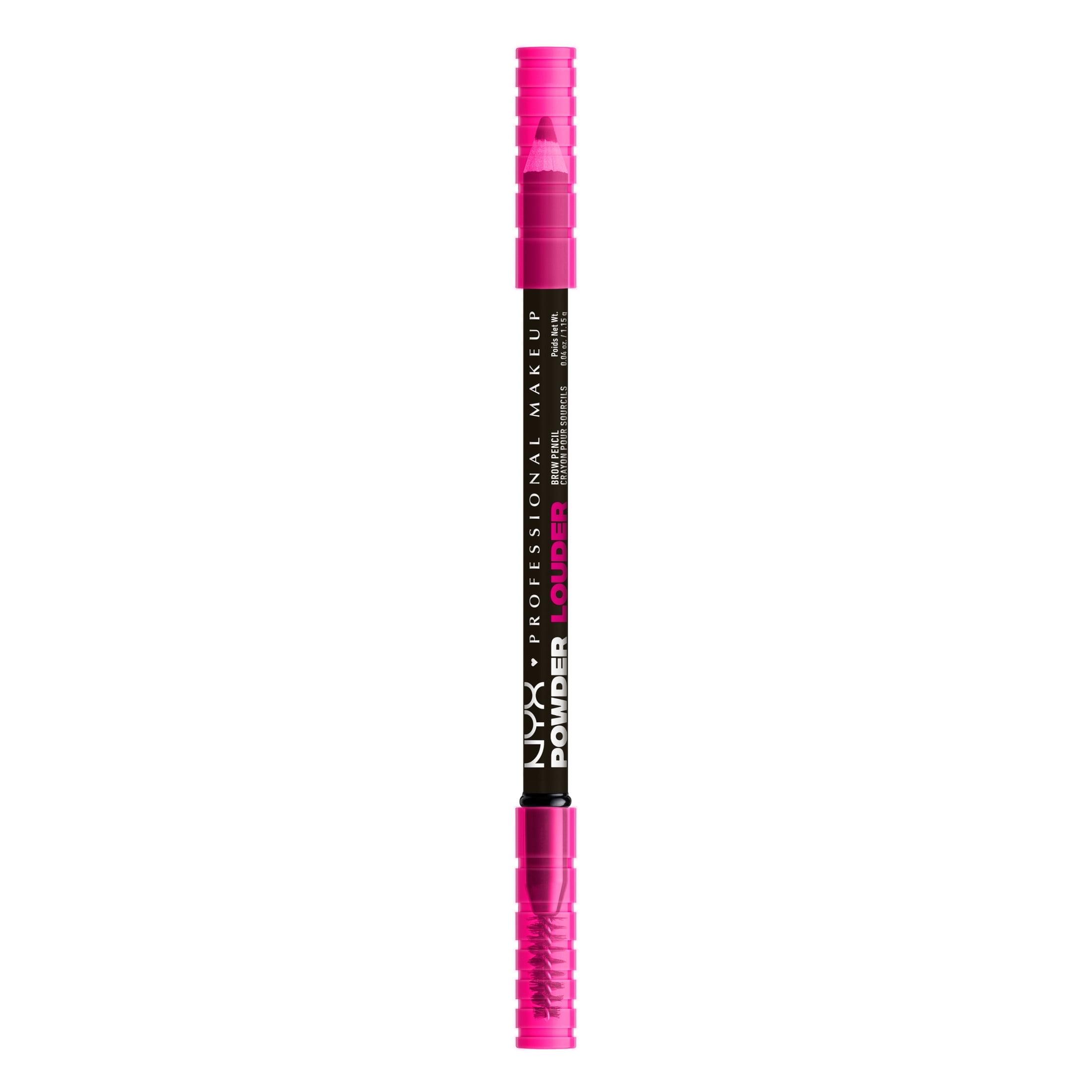 NYX Professional Makeup Powder Louder Brow Pencil - Black - 0.13oz