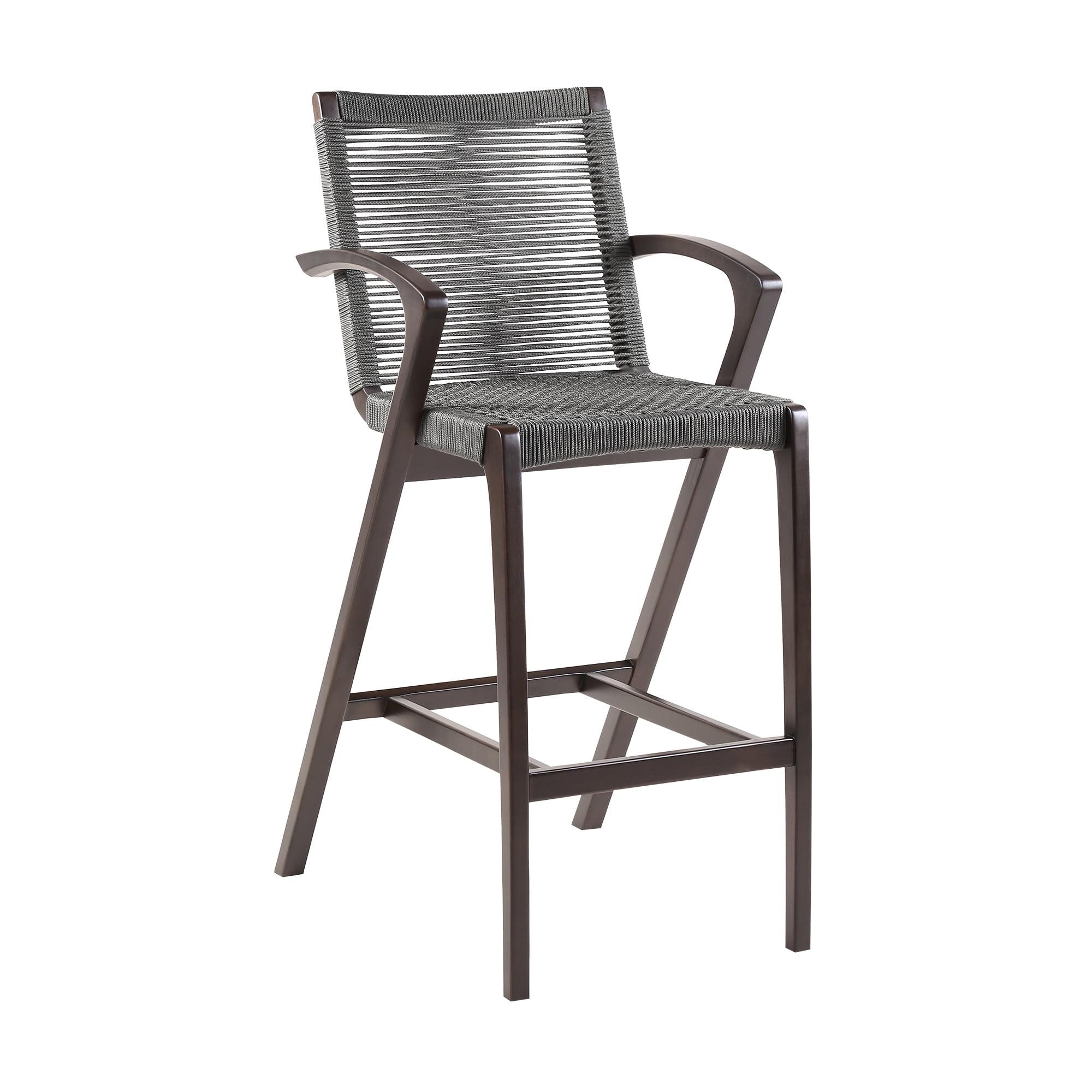 Nabila 42.5" Dark Eucalyptus and Grey Rope Outdoor Chair