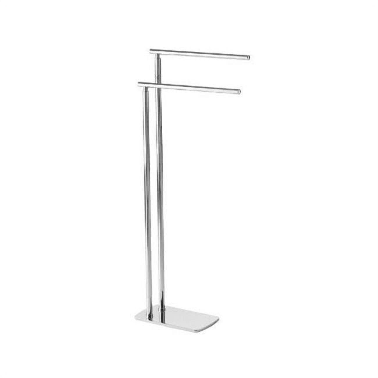 Florida Chrome Freestanding 2-Bar Towel Stand