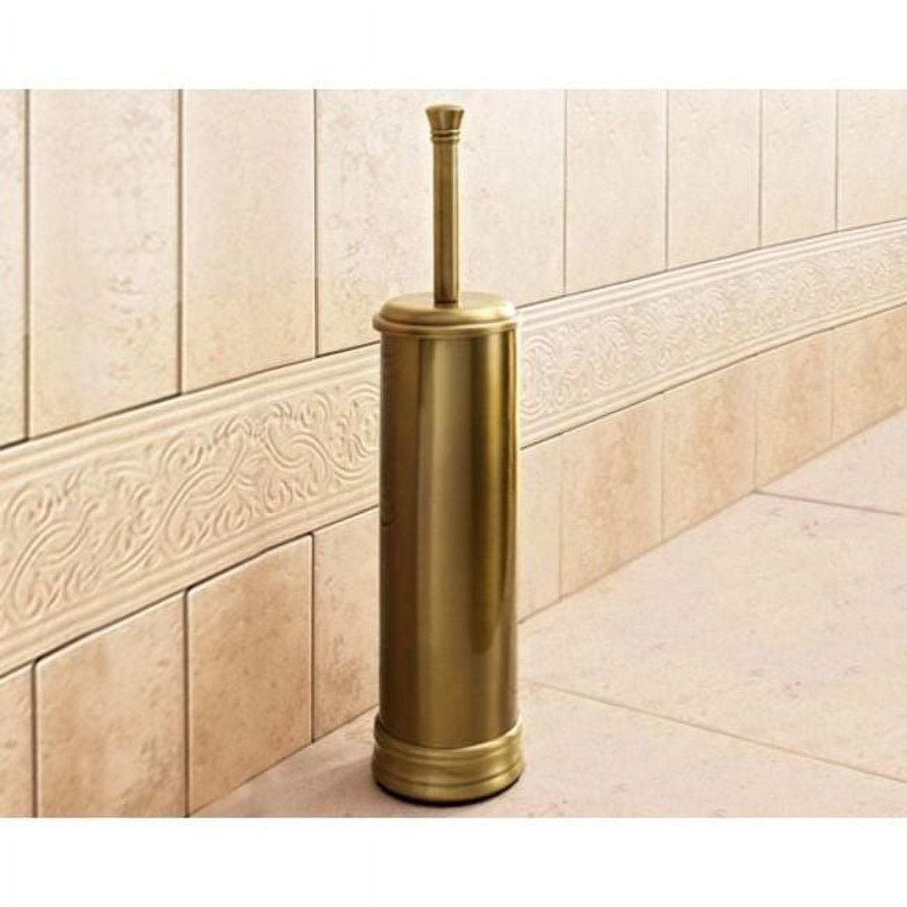 Bronze Brass Freestanding Round Toilet Brush Holder