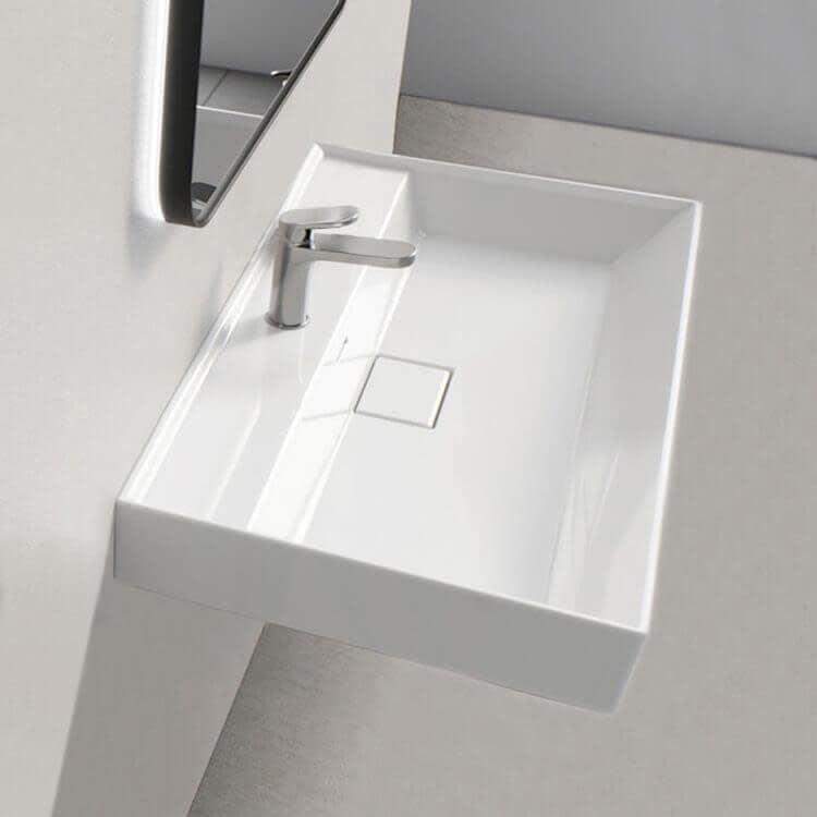 CeraStyle By Nameeks 18.9'' Ceramic Rectangular Bathroom Sink with Overflow