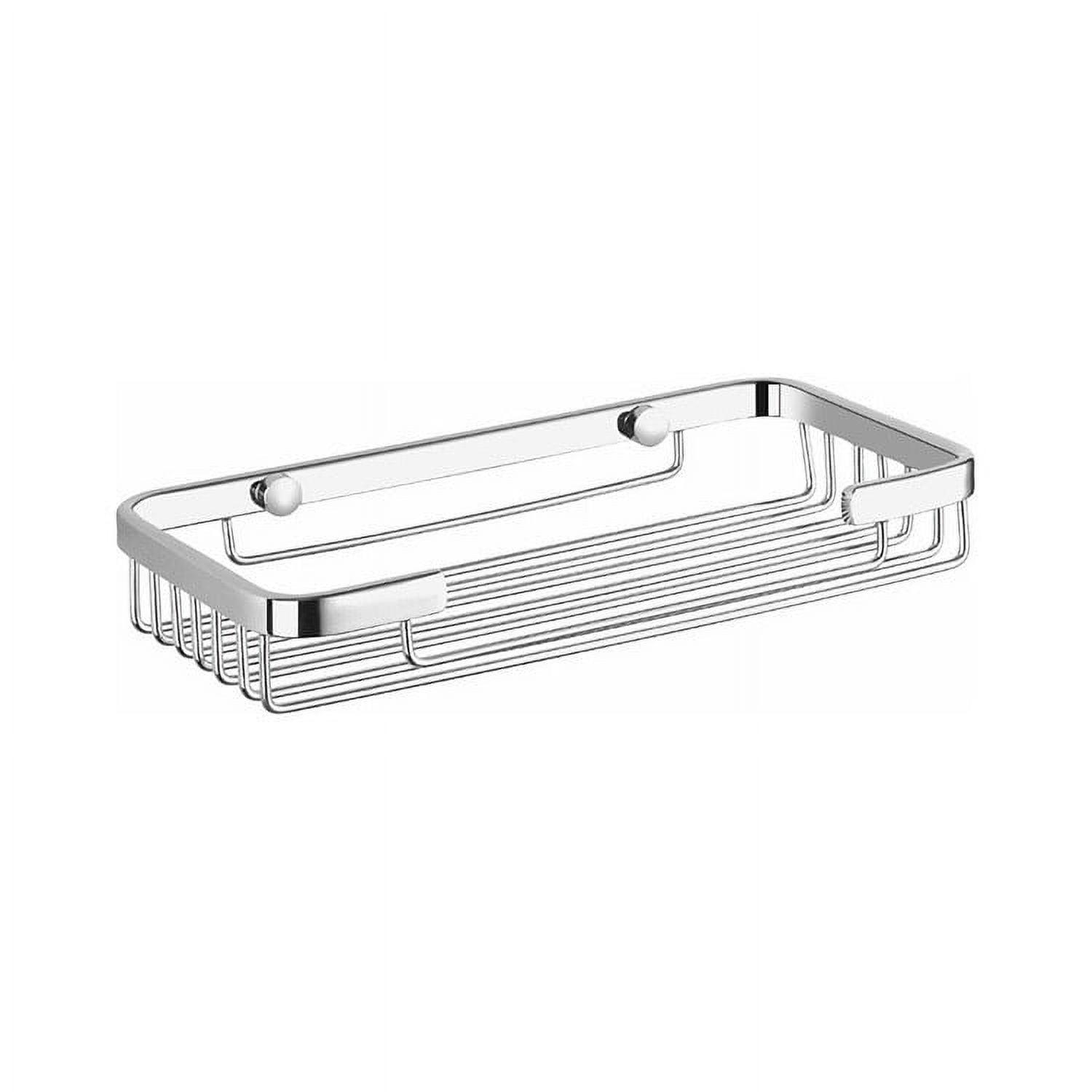 Chrome Rectangular Wall Mounted Metal Shower Basket