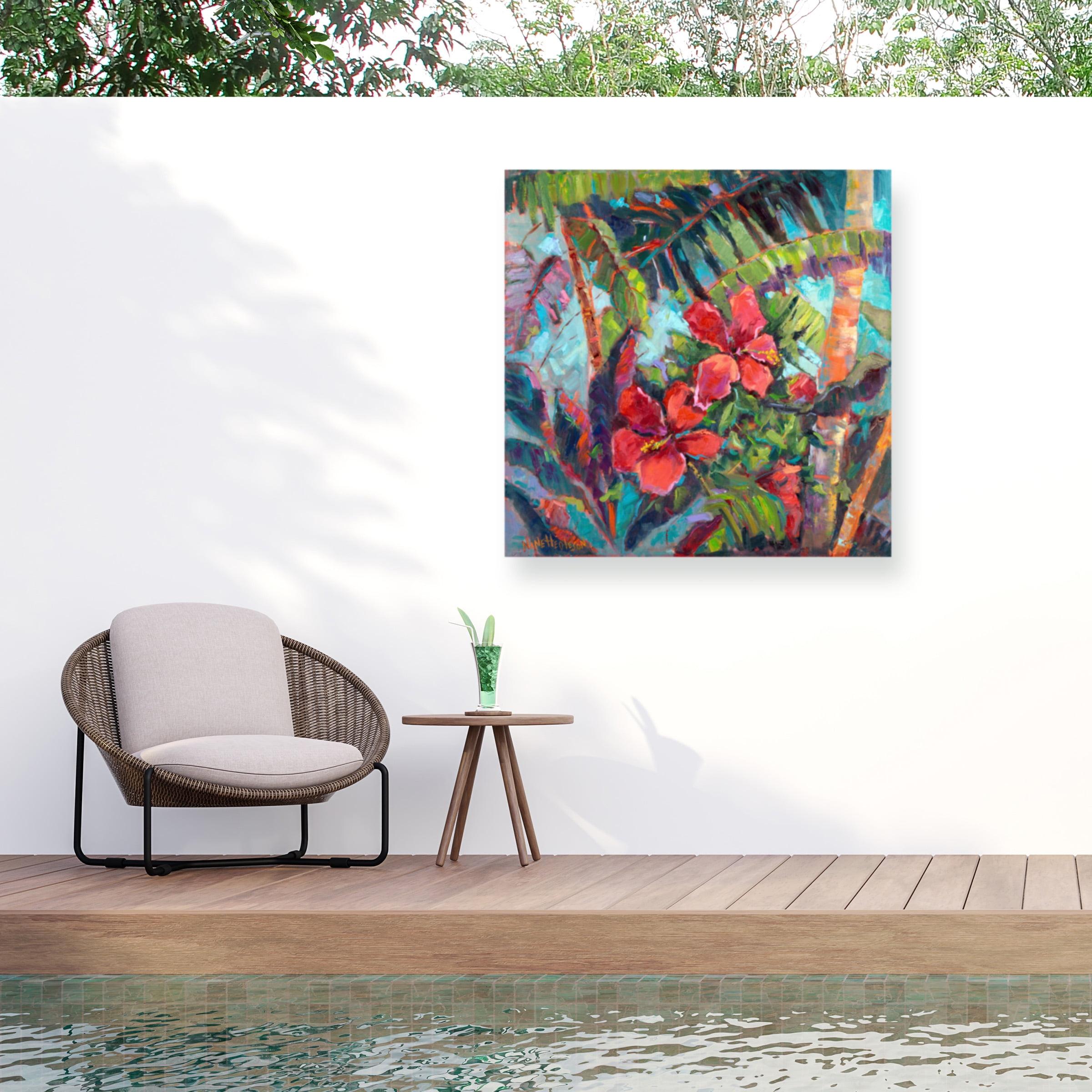Trademark Fine Art - Nanette Oleson 'Splash Of The Tropics Ii' Outdoor Canvas - 14x14