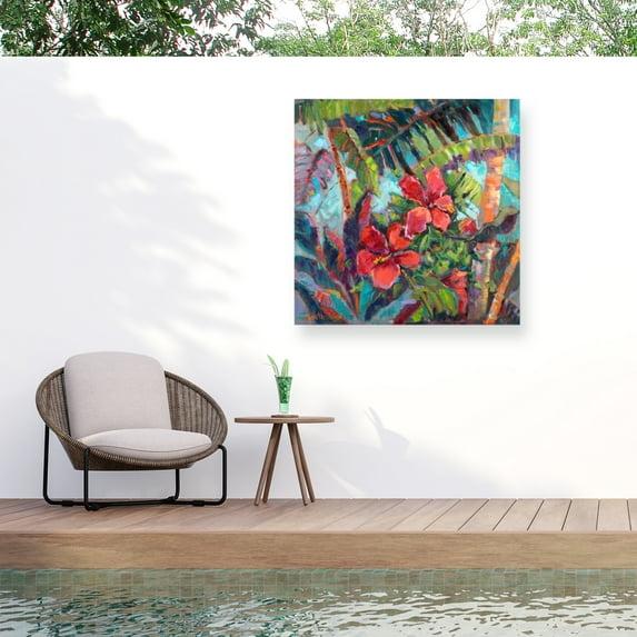 Trademark Fine Art - Nanette Oleson 'Splash Of The Tropics Ii' Outdoor Canvas - 14x14