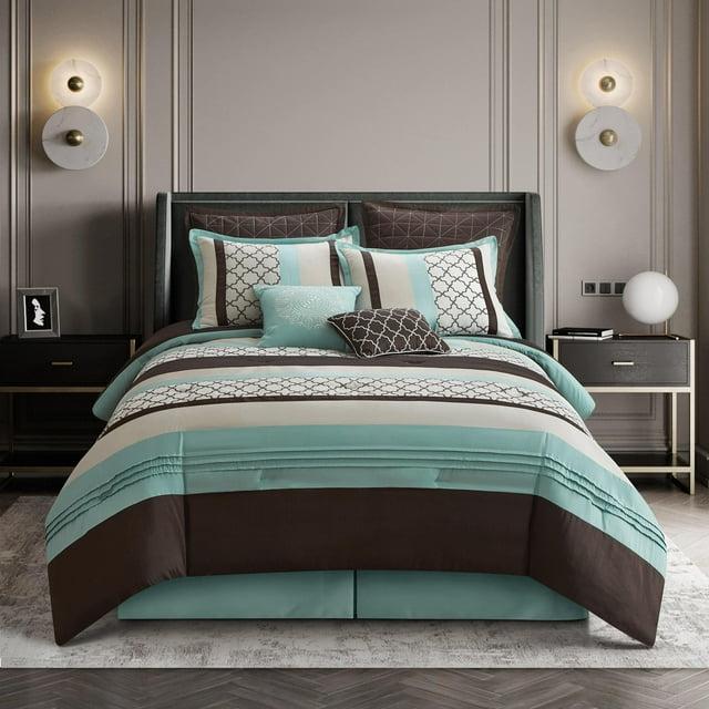 Nanshing America, Inc Avalon Microfiber Modern & Contemporary 8 Piece Comforter Set