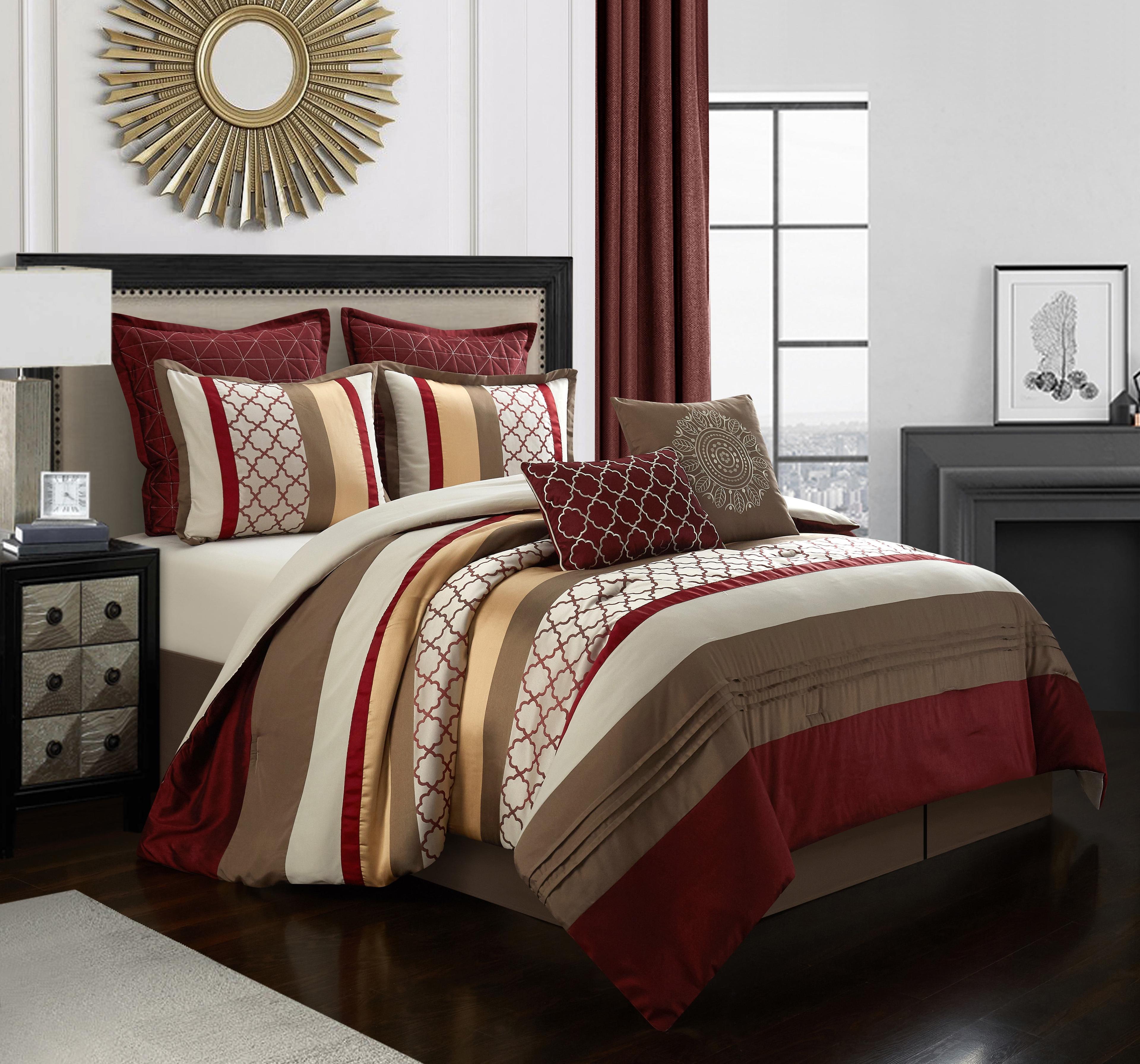 Avalon Microfiber Modern & Contemporary 8 Piece Comforter Set