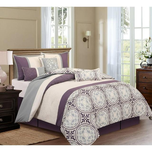 Nanshing 7pc Queen Camila Comforter Set Purple