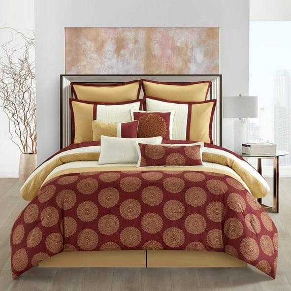 Nanshing America, Inc Angellyna 10 Piece Medallion Print Comforter Set