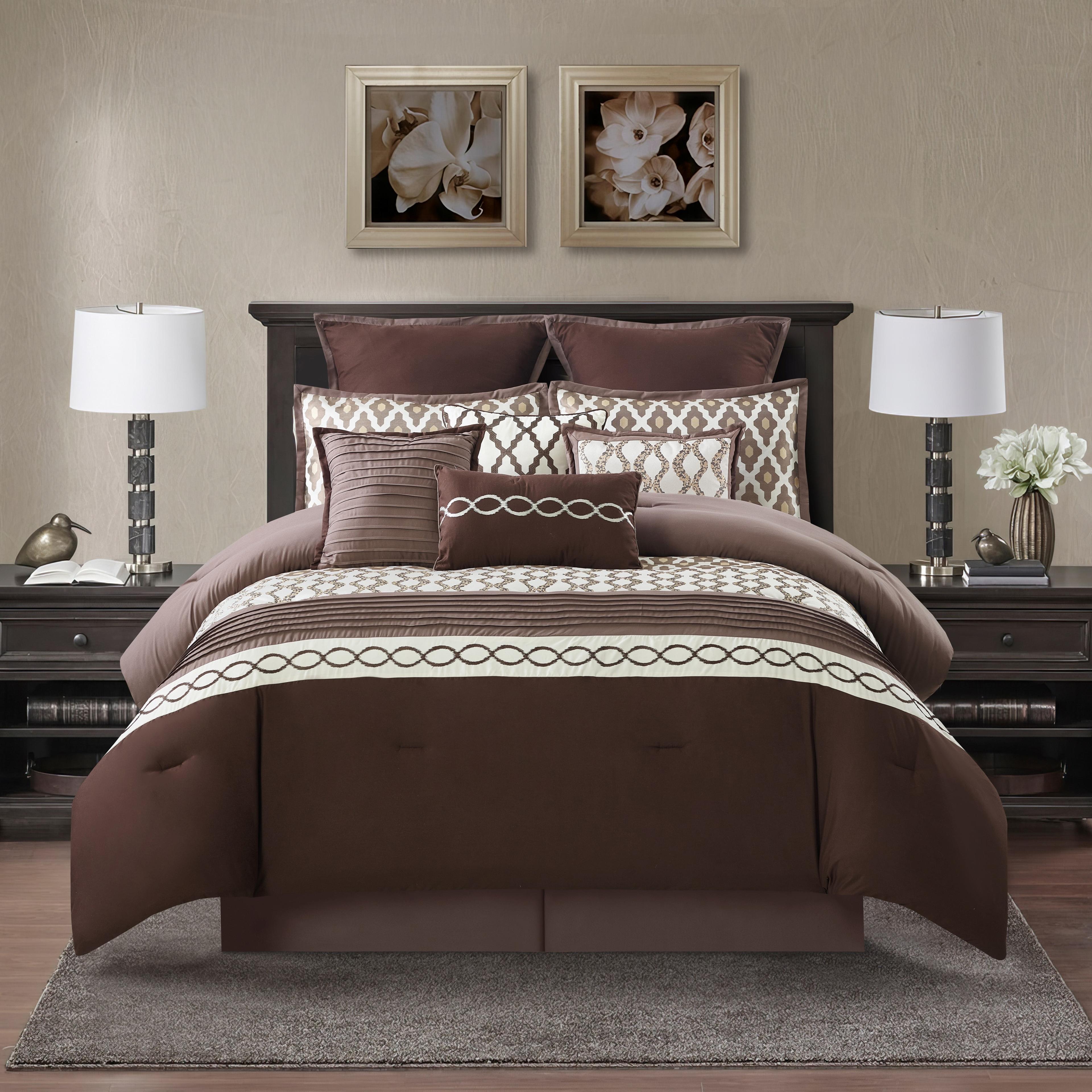 Nanshing America, Inc Caval 10 Piece Jacquard Comforter Set