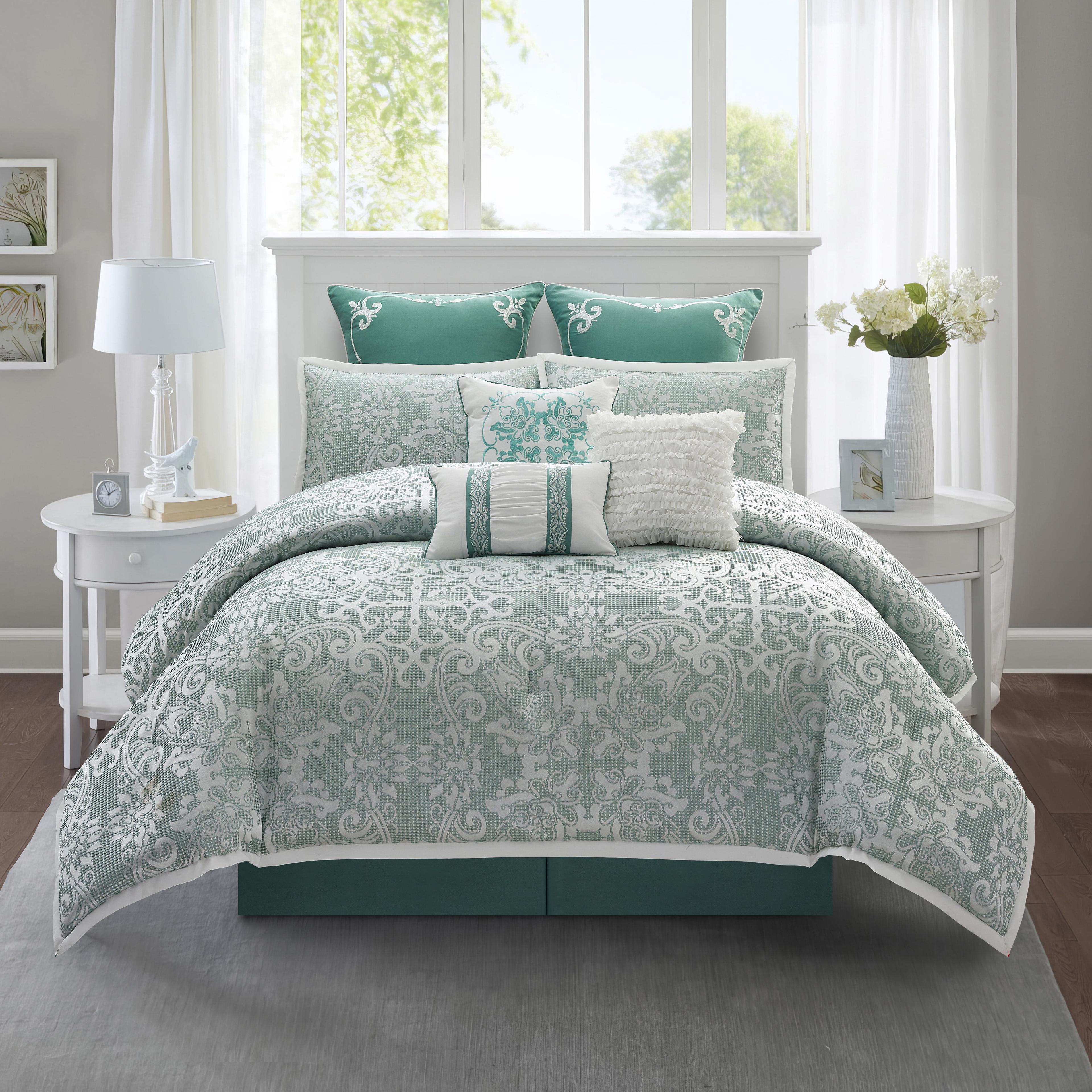 California King Sage Microfiber 9-Piece Comforter Set