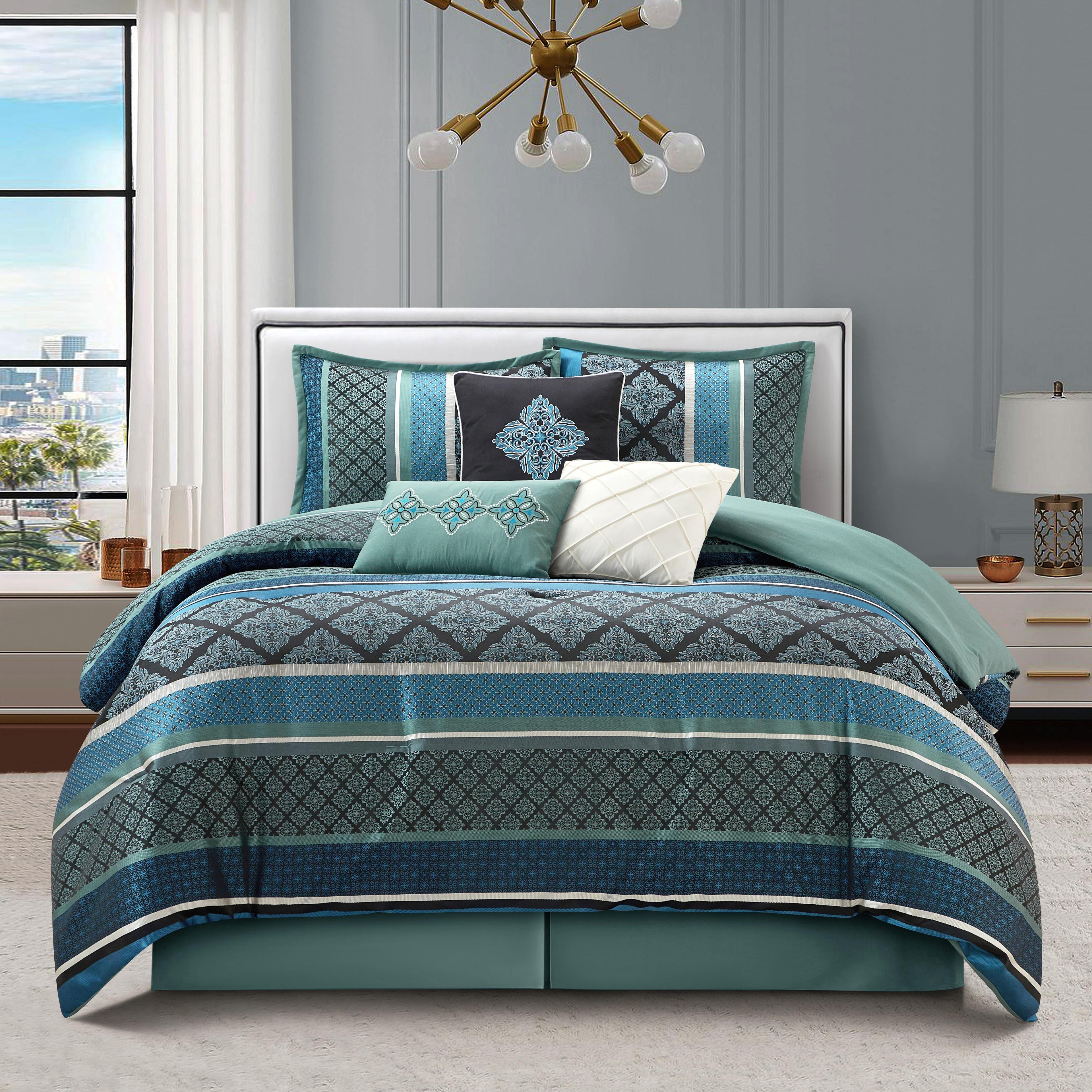 Nanshing America, Inc Tefia Karr Microfiber 7 Piece Comforter Set