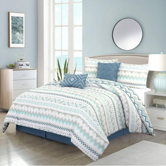 Nanshing America, Inc Chevron Geometric 6 Piece Comforter Set