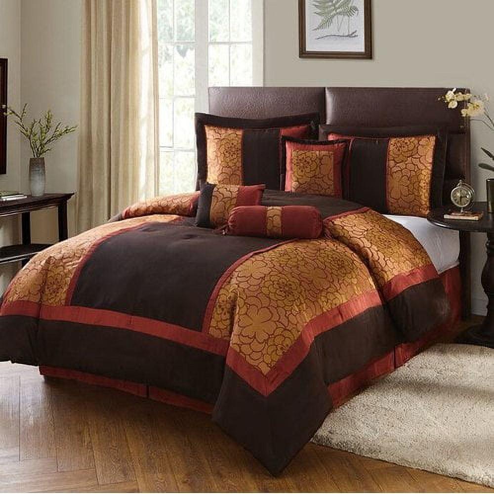 Nanshing America, Inc Sibyl 7 Piece Jacquard Comforter Set