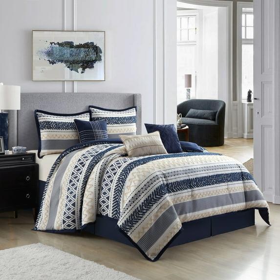 Nanshing America, Inc Ivanna 7 Piece Geometric Comforter Set