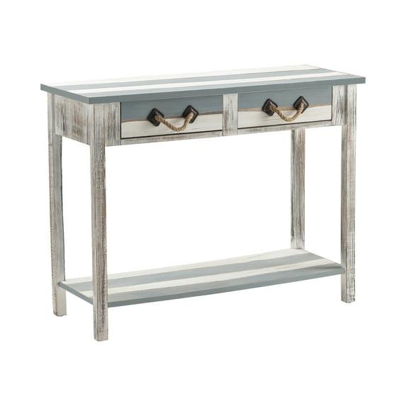 Nantucket 2 Drawer Weathered Wood Console