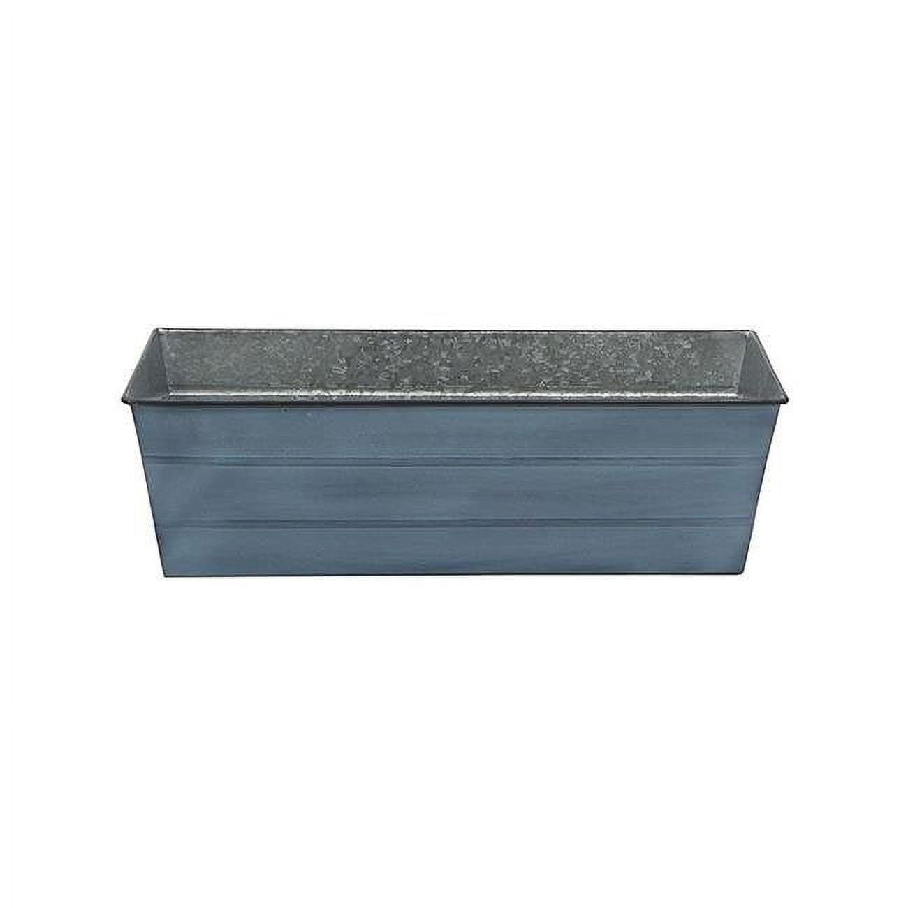 Medium Nantucket Blue Galvanized Steel Flower Box