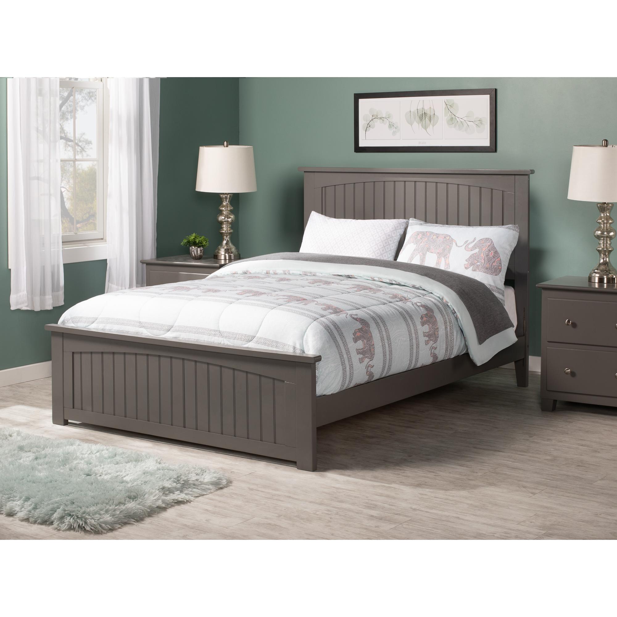 Nantucket Low Profile Solid Wood Platform Bed with Matching Footboard