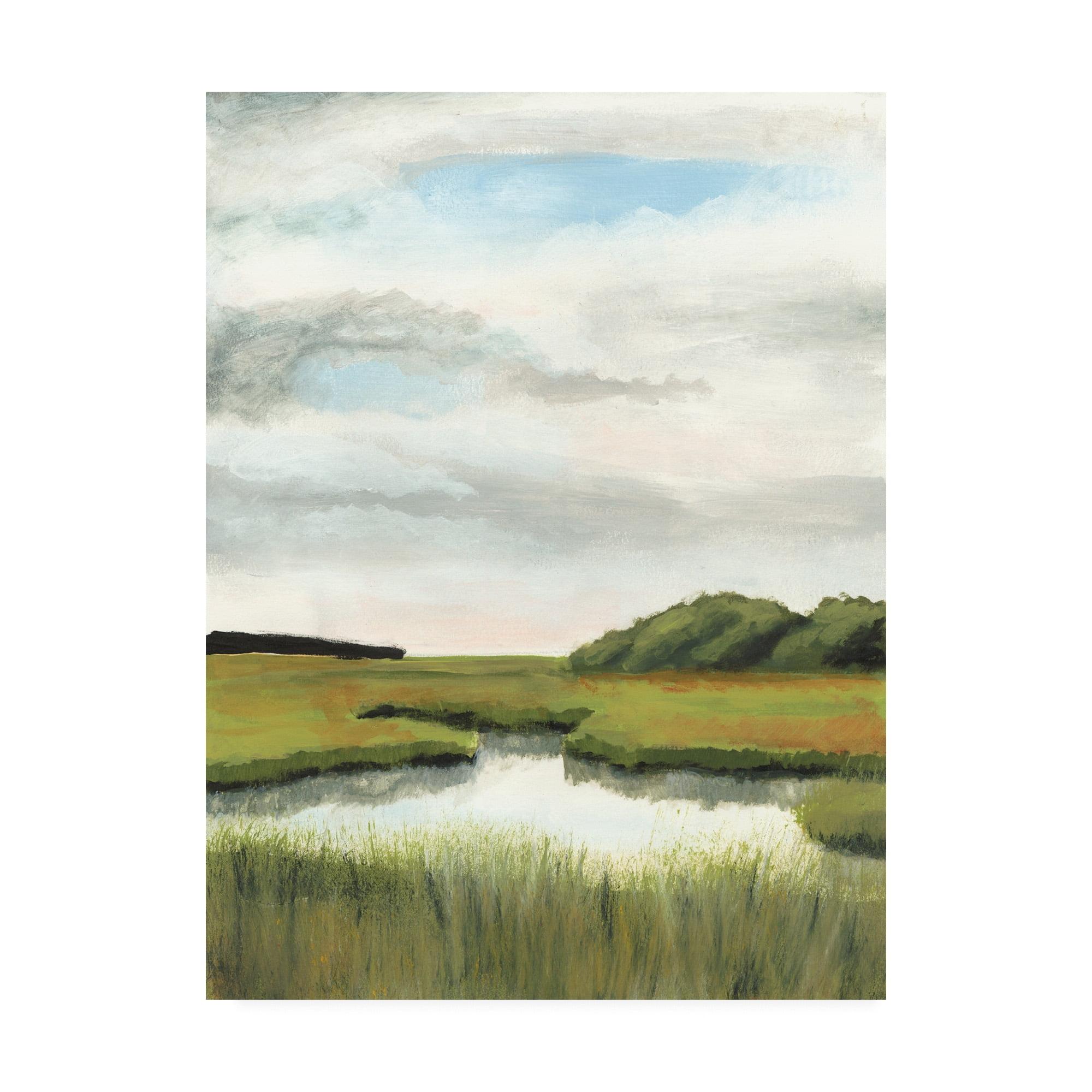 Naomi McCavitt Marsh Landscape Watercolor Canvas Print, 24x32