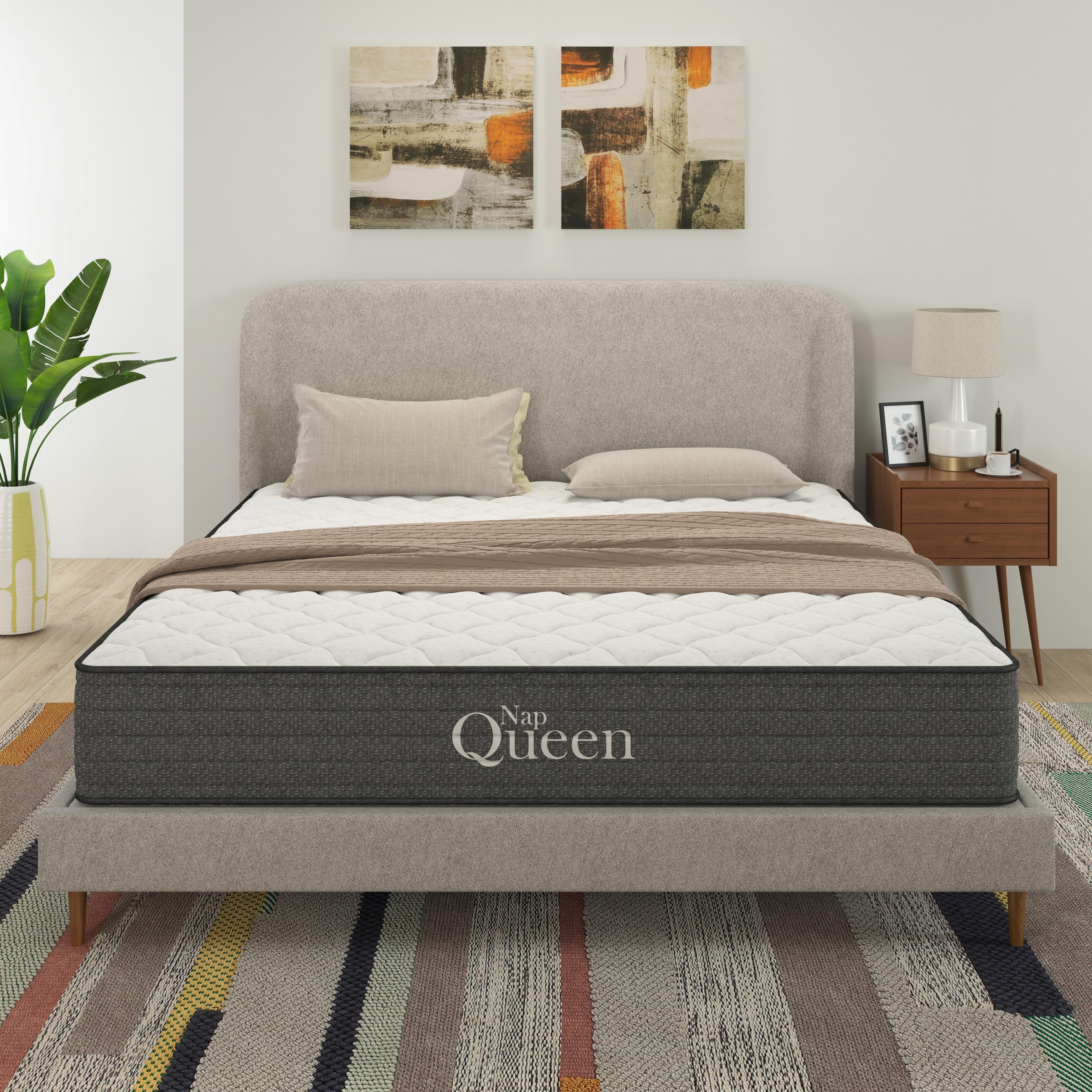 NapQueen Victoria 12" King, Hybrid of Cooling Gel Infused Memory Foam and Pocket Spring Mattress, Bed in a Box, Adult