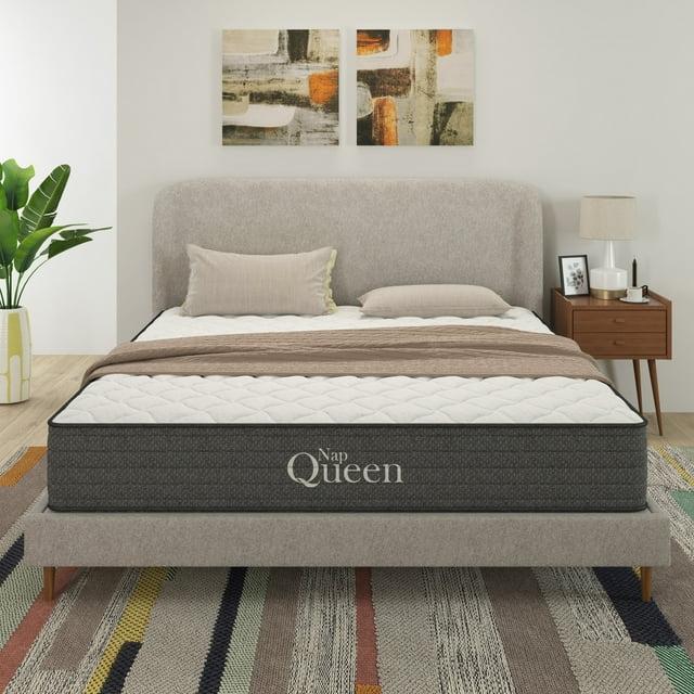 NapQueen Victoria 12" King, Hybrid of Cooling Gel Infused Memory Foam and Pocket Spring Mattress, Bed in a Box, Adult