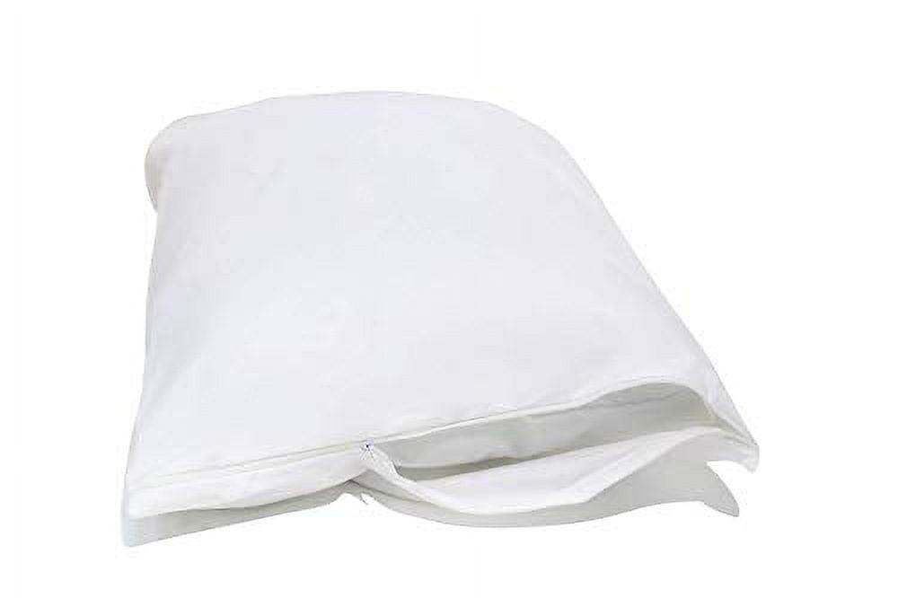 White Cotton Hypoallergenic Standard/Queen Pillow Protector 2-Pack