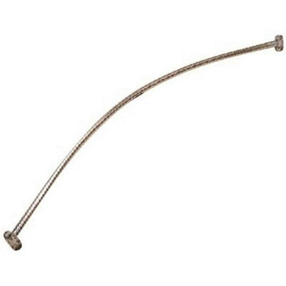 National Brand Alternative C60BN 5 ft. Stainless Steel Curved Shower Rod, Brushed Nickel