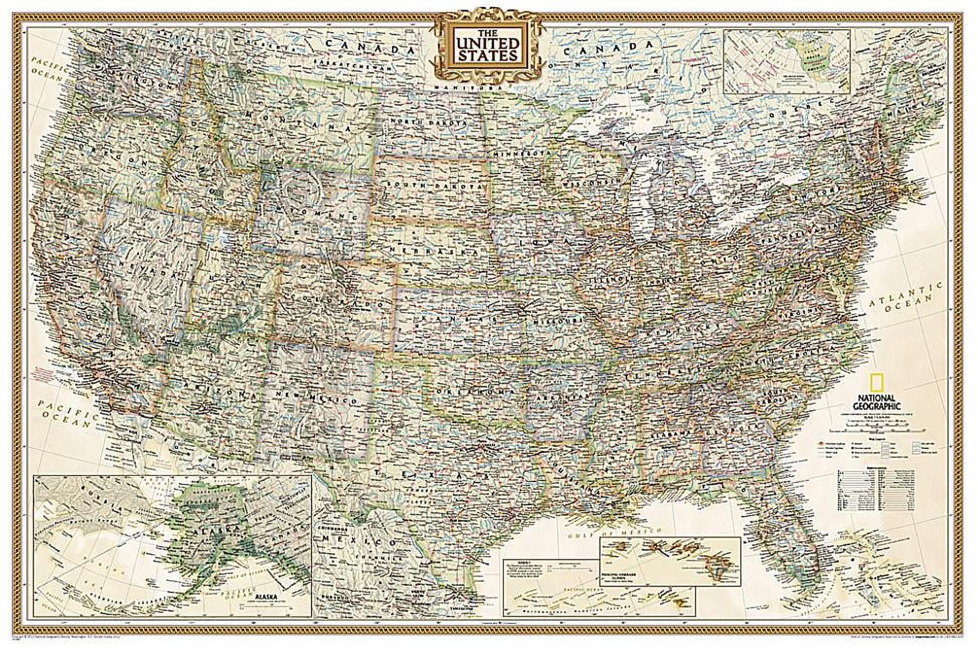 National Geographic Maps United States Executive Wall Map