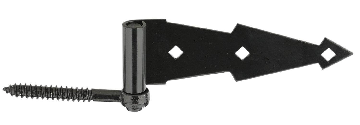 Black Steel 7" Ornamental Gate Strap Hinge