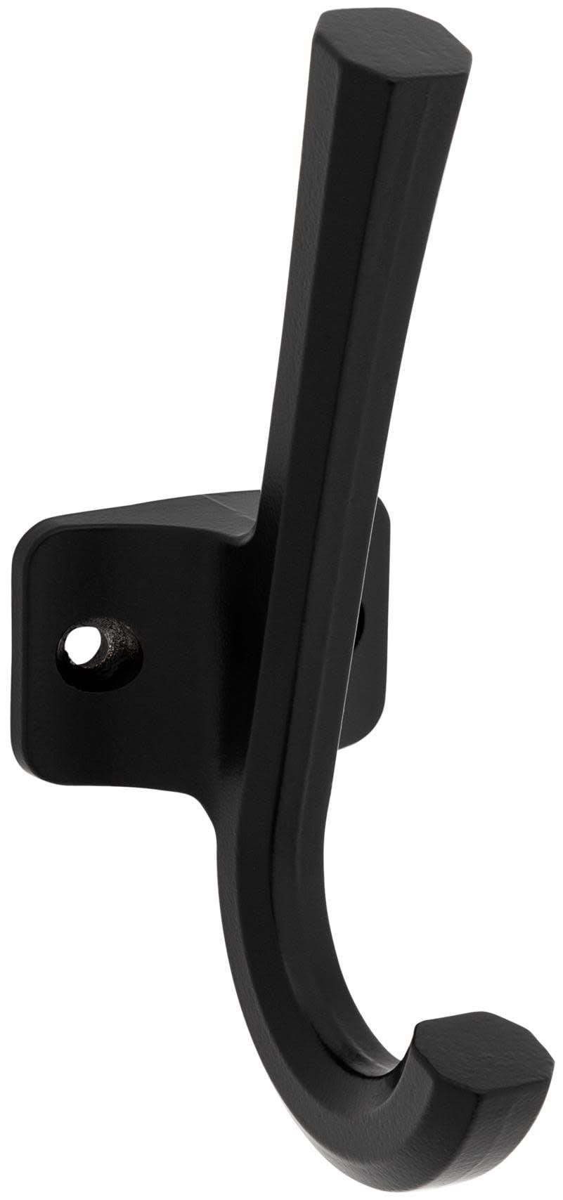 National Hardware N337-912 Powell Angled Hook, 4-15/16", Matte Black